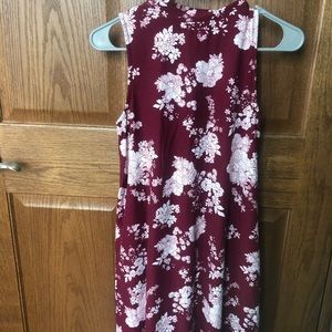 Maroon floral dress